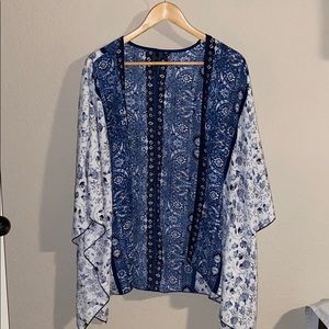 Blue Basic Kimono Sleeve Top main image 1